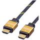 Roline HDMI priključni kabel HDMI A utikač 20.00 m crna, zlatna 11.04.5564 dvostruko zaštićen, pozlaćeni kontakti HDMI kabel