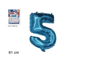 Balon folijski broj 5 plavi