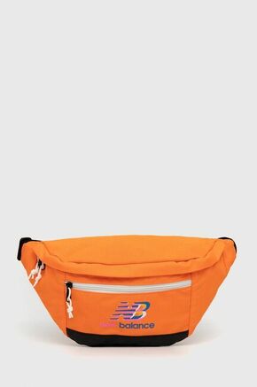 Torbica New Balance boja: narančasta - narančasta. Velika torbica iz kolekcije New Balance. na kopčanje izrađen od tekstilnog materijala.