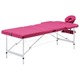 vidaXL Sklopivi masažni stol s 3 zone aluminijski ružičasti