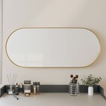 Zidno ogledalo zlatno 25x60 cm ovalno