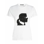 Karl Lagerfeld Majica ' Boucle Profile ' crna / bijela