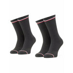 Set od 2 para unisex visokih čarapa Tommy Hilfiger 100001096 Black 200