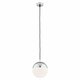 ARGON 4030 | Livia-AR Argon visilice svjetiljka kuglasta 1x E27 IP44 krom, crno, opal