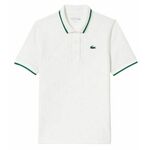 Ženski teniski polo majica Lacoste Pique Polo Shirt With Contrast Striped Collar- white