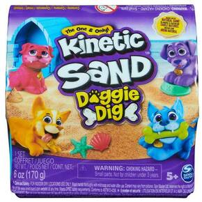 Kinetic Sand: Doggie Dig set za modeliranje pijeska 170g s iznenađujućom figuricom - Spin Master