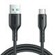 Kabel za punjenje bljeskalice USB na Micro Joyroom SA26-AM3/ 3A / 1m (crni)