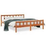 Okvir kreveta s uzglavljem voštano smeđi 180x200 cm od borovine