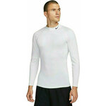 Nike Dri-Fit Fitness Mock-Neck Long-Sleeve Mens Top White/Black L Majica za fitnes