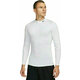 Nike Dri-Fit Fitness Mock-Neck Long-Sleeve Mens Top White/Black L Majica za fitnes