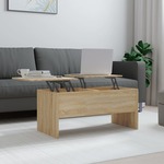 Stolić za kavu boja hrasta 102x50,5x46,5 cm konstruirano drvo
