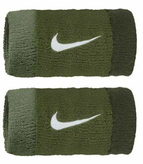 Znojnik za ruku Nike Swoosh Double-Wide Wristbands - oil green/medium olive/cargo khak