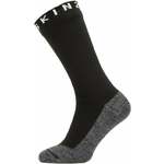 Sealskinz Waterproof Warm Weather Soft Touch Mid Length Sock Black/Grey Marl/White M Biciklistički čarape