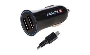 Swissten 20110900 2xUSB auto punjač + micro USB kabel