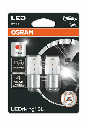 Osram LEDriving SL P21/5W (BAY15D) LED žaruljeOsram LEDriving SL P21/5W (BAY15D) LED bulbs - crvena BAY15D-SLRED-2