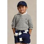 Polo Ralph Lauren pulover za djecu od pamuka siva 322702674041