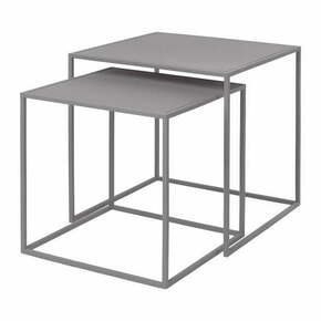 Svijetlo sivi metalni stolići za kavu u setu 2 kom 40x40 cm Fera – Blomus