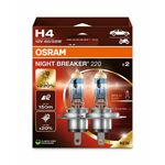 Osram Night Breaker 220 12V - do 220% više svjetla - do 20% bjelije (3700-4050K)Osram Night Breaker 220 12V - up to 220% more light - up to 20% - H4 H4-NB220-2