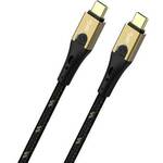 Oehlbach USB kabel USB 3.2 gen. 1 (USB 3.0) USB-C™ utikač, USB-C™ utikač 1.00 m crna/zlatna