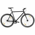 Bicikl s fiksnim zupčanikom crni 700c 55 cm