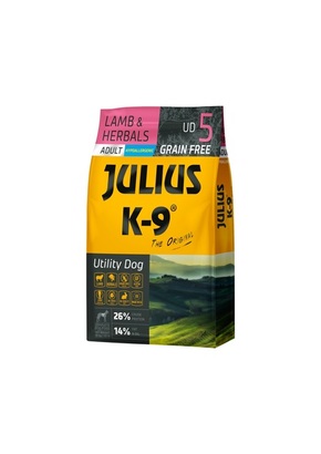 Julius K-9 Grain Free Adult Utility Dog - Lamb &amp; Herbals 10 kg