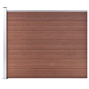 VidaXL Panel za ogradu WPC 175 x 146 cm smeđi