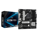 ASRock A520M Pro4 matična ploča, Socket AM4, AMD A520, 2x DDR4/4x DDR4, max. 128 GB, mATX