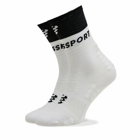 Visoke unisex čarape Compressport Mid Compression V 2.0 SQTU3540002 White/Black
