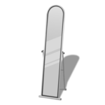 vidaXL Pravokutno sivo stojeće ogledalo puna dužina