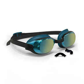 Naočale za plivanje Bfit 500 sa zrcalnim staklima plavo-crne