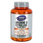 NOW Foods Arginine &amp; Citrulline 120 kaps.
