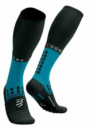 Compressport Full Socks Winter Run Mosaic Blue/Black T4 Čarape za trčanje