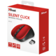 Miš TRUST Mydo Silent, optički, bežični, USB, crveni (21871)