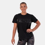 NEBBIA Women‘s Invisible Logo T-Shirt Black XS