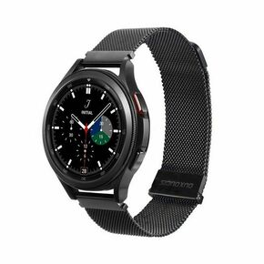DuxDucis® Milanese Version Remen za Samsung Watch/Huawei/Honor/Xiaomi (22mm) Crni