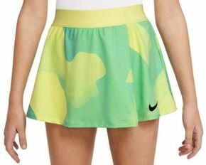 Suknja za djevojke Nike Court Dri-Fit Victory Flouncy Printed Skirt - light citron/light citron/b
