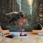 Samoljepljiva foto tapeta - Dinosaur in the City 294x210