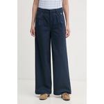 U.S. Polo Assn. hlače ženske s pamukom FULL LENGTH WIDE LEG mornarsko plava WUP2260