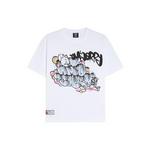 Bershka Majica 'TOM&JERRY' pastelno plava / žuta / svijetloroza / bijela 31739414