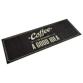 VidaXL Kuhinjski tepih perivi s natpisom Coffee 60 x 180 cm baršunasti