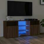 vidaXL TV ormarić s LED svjetlima boja smeđeg hrasta 120 x 30 x 50 cm