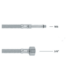 Crijevo fleksibilno za miješalicu (slavinu) 8x3/8" 450mm prod.70mm