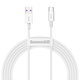 Baseus Superior Series kabel USB na USB-C, 66W, 2m (bijeli) (paket od 5 komada)