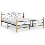 324944 Bed Frame Black Metal 180x200 cm