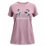 Majica kratkih rukava za djevojčice Under Armour Girls' UA Tech Big Logo Short Sleeve - mauve pink/white