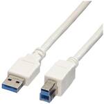 Value USB kabel USB 3.2 gen. 1 (USB 3.0) USB-A utikač, USB-B utikač 0.80 m bijela sa zaštitom 11.99.8869