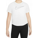 Majica kratkih rukava za djevojčice Nike Dri-Fit One SS Top GX G - white/black