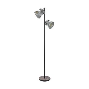 EGLO 49722 | Barnstaple Eglo podna svjetiljka 158cm sa nožnim prekidačem elementi koji se mogu okretati 2x E27 braon antik