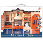 Modern Kitchen narančasto-plava kuhinja sa zvukom i svijetlom