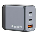 Verbatim GNC-65 GaN Charger 65W 2xUSB-C/1xUSB-A; Brand: VERBATIM; Model: ; PartNo: 0023942322016; V032201 - Verbatim’s 65W GaN Wall Charger combines two USB- C PD 65W ports and one USB- A QC 3.0 port in a sleek, palm- sized design. Ideal for the...